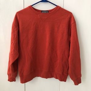 Land’s End burnt orange long sleeve sweatshirt size medium 10/12 boys